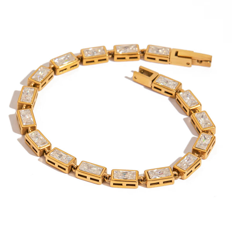Radiant Block Tennis Bracelet